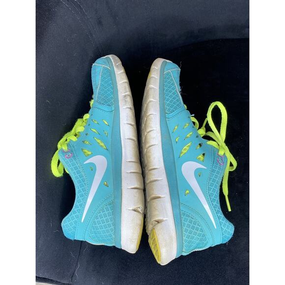 NIKE FLEX 2013 RN RUNNING WOMEN'S SHOES Size 8 Turquoise Green Blue Pink - Picture 5 of 8